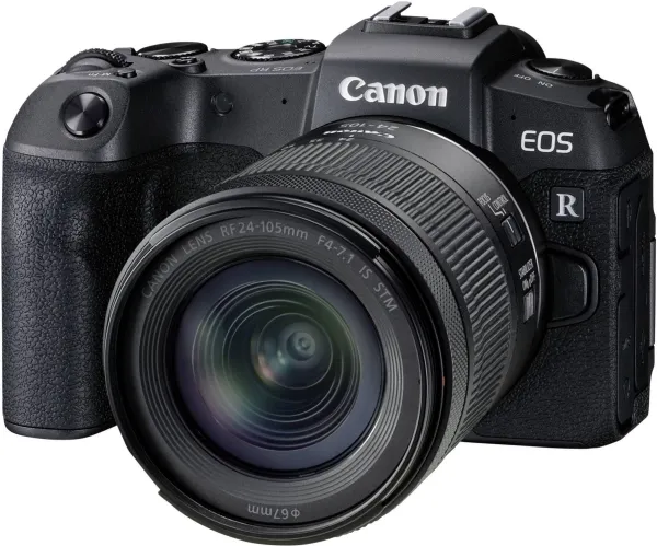 Canon EOS RP - Digitalkamera - spejlløst - 26.2 MP - Full Frame - 4K / 25 fps - 4.3x optisk zoom RF 24-105 mm F4-7.1 IS STM objektiv - Wi-Fi, Bluetooth