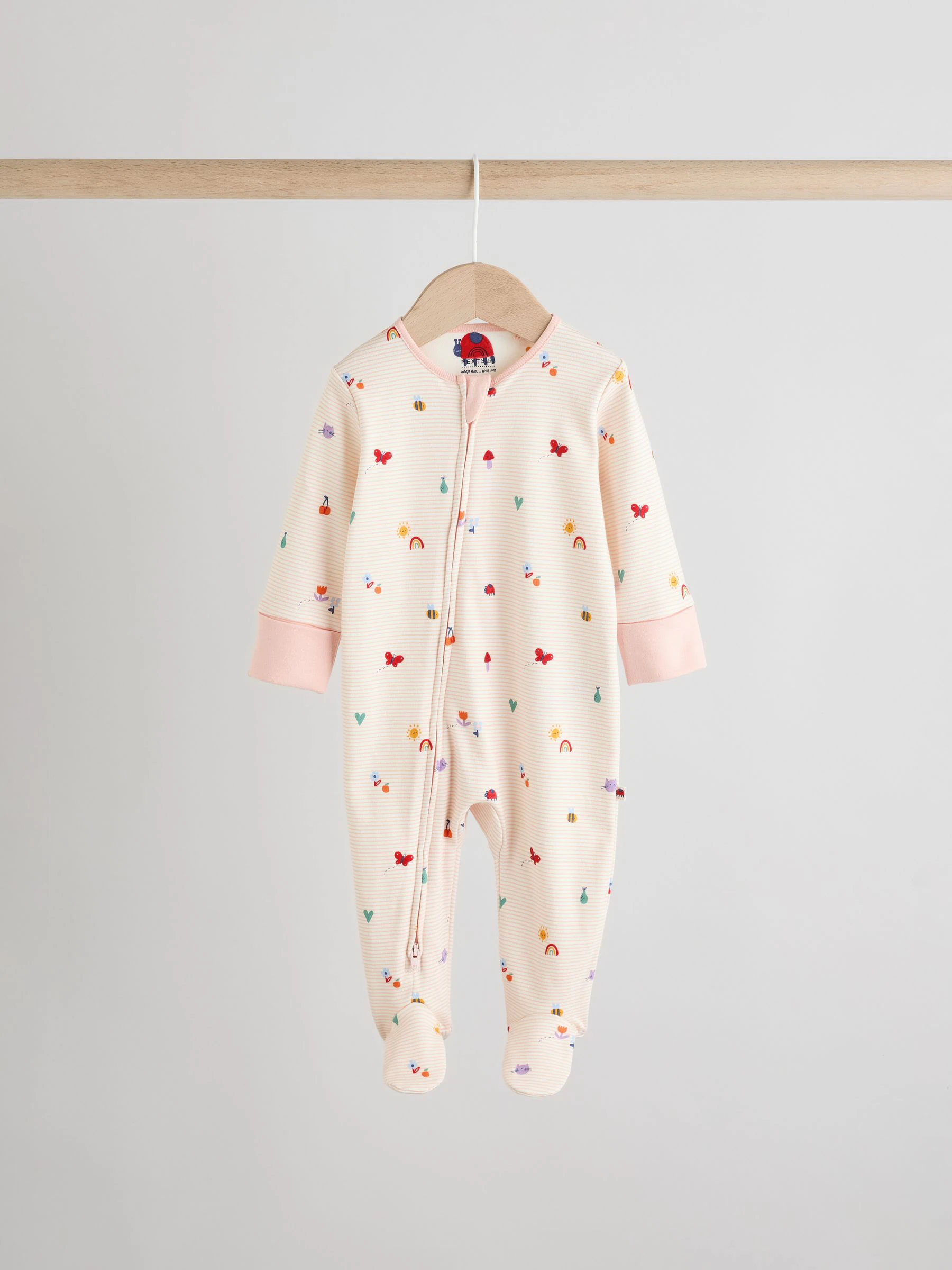Marineblauw - Verpakking van 3 babypyjama's met tweewegrits (0-2jr)