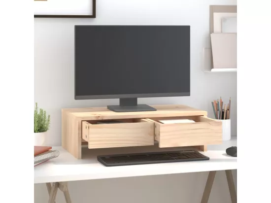 Support pour moniteur 50x27x15 cm Bois de pin solide