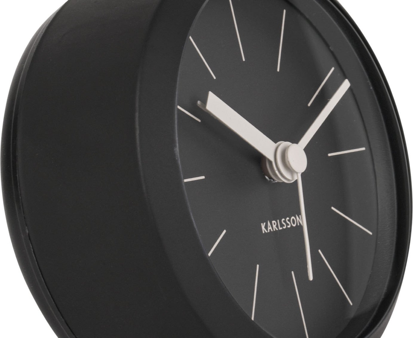 PT Living wekker Button zwart D 9 H 10,5 cm