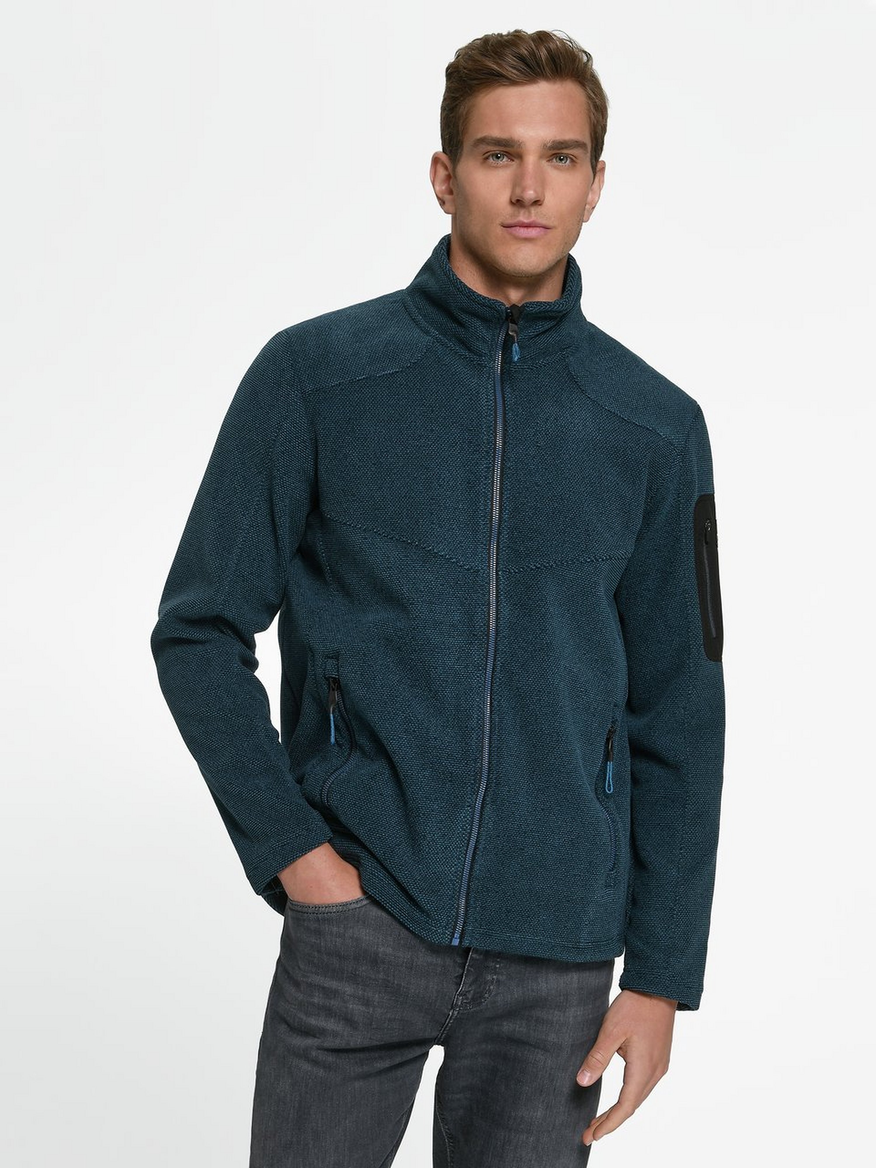 Strickfleece-Jacke
