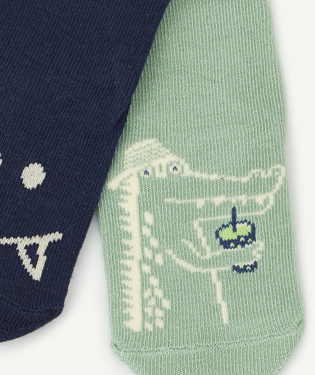 LOT DE 2 PAIRES DE CHAUSSETTES ANTI-DÉRAPANTES CROCODILES