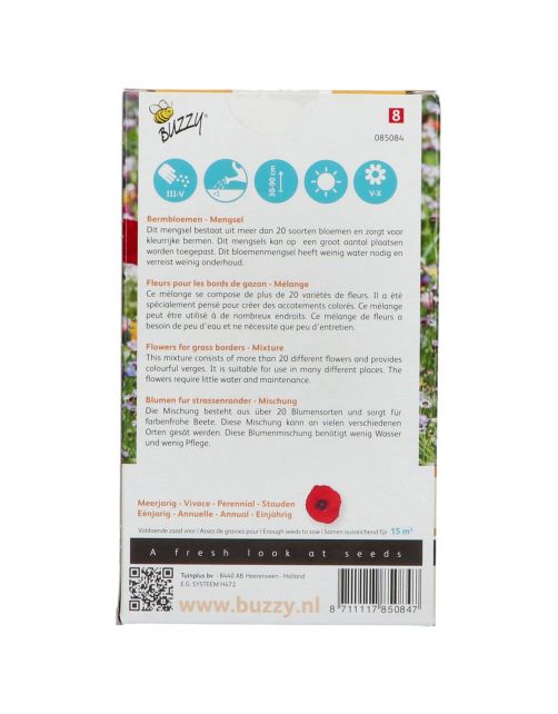 Buzzy Friendly Flowers Bermenmengsel 15m² - Bloemenzaden - 55 g