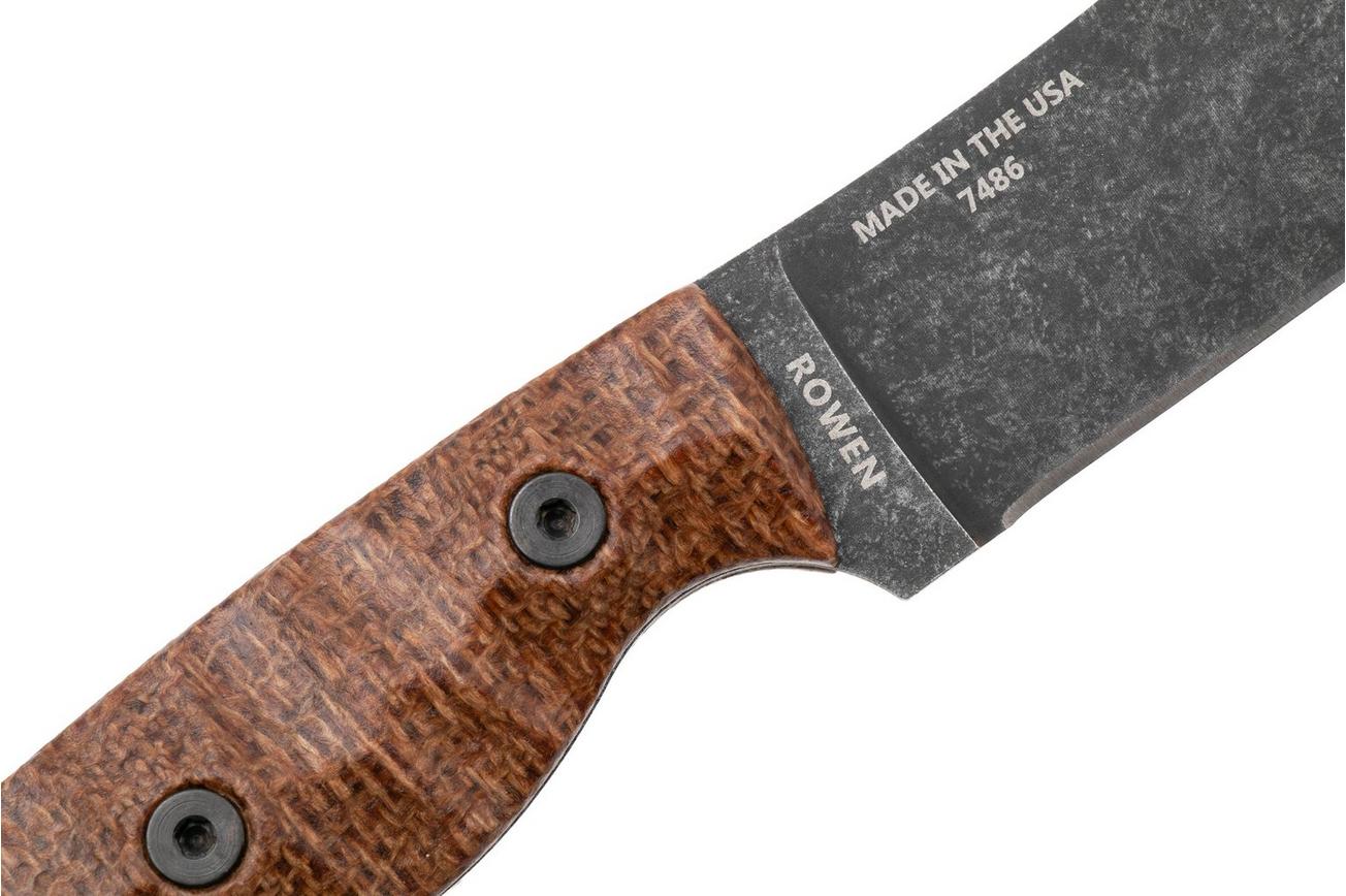 ESEE JG5, ESEE-JG5-BM, 1095 Stonewashed Black Oxide, Brown Burlap Micarta, outdoormes, James Gibson design