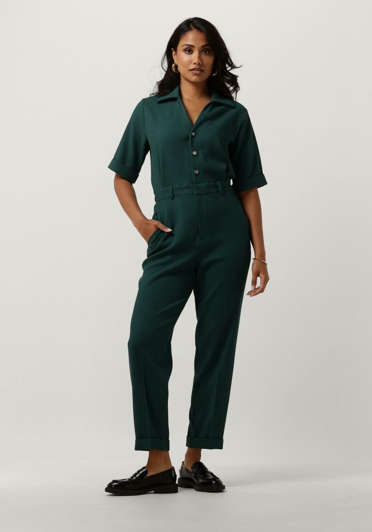 VANILIA groene vanilia jumpsuit wafel playsuit