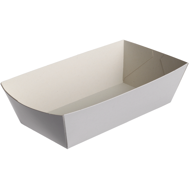 Bak, Karton + kleicoating, snackbak, 70x140x45mm,