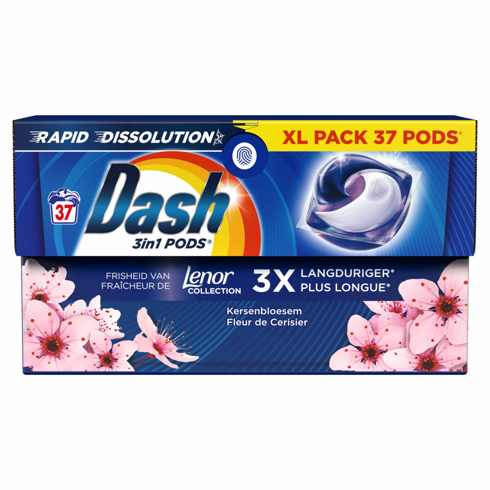 Dash Wasmiddelcapsules 3in1 Pods Kersenbloesem37 stuks