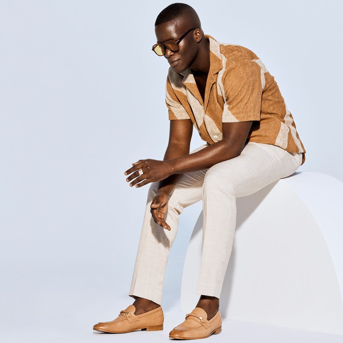 Gento Light Brown Men Dress Shoes