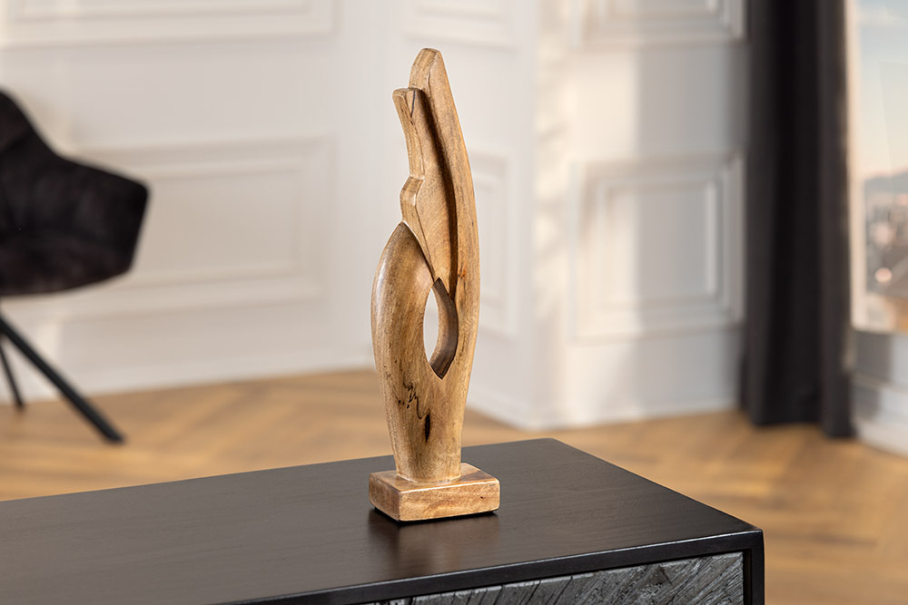 Massive Design Skulptur AMARA 45cm natur Mangoholz Dekoration handmade