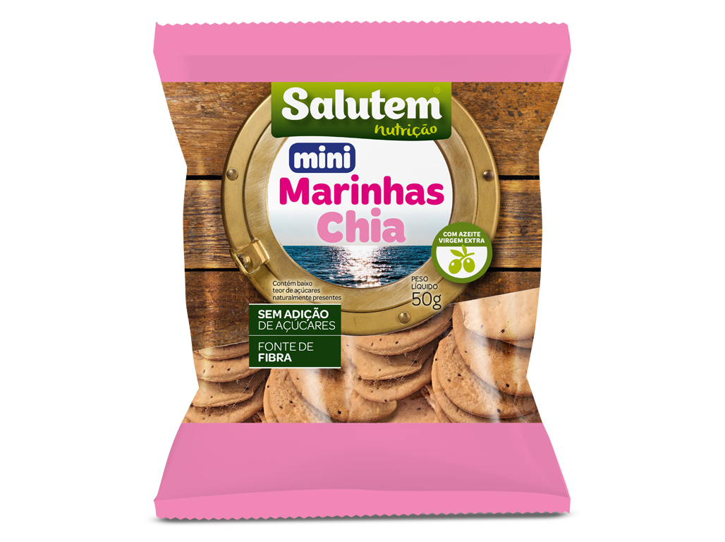 BOLACHAS SALUTEM MINI MARINHAS CHIA 50 G