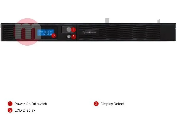 CyberPower Professional Series PR1000ELCD - UPS - AC 230 V - 900 Watt - 1000 VA - 12 At - RS-232, USB - output-stikforbindelser: 8