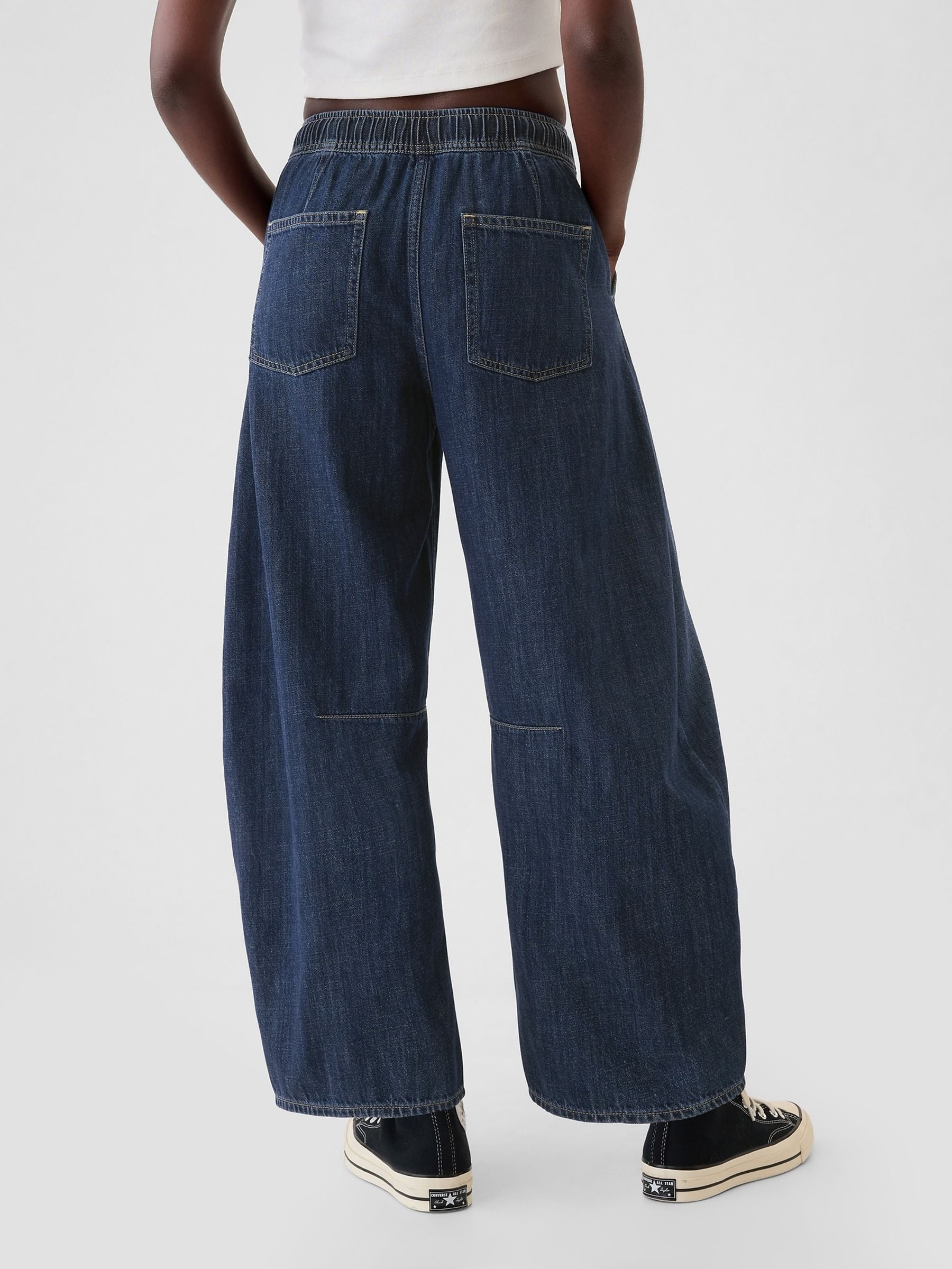 Gap jeans met halfhoge taille en hoefijzervormige pijpen