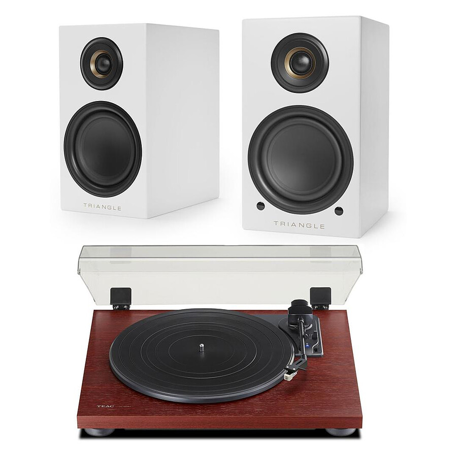Teac TN-180BT-A3 Merisier + Triangle Elara LN01A Blanc mat