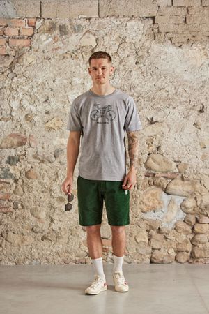LAGAZUOIM Herren-Kurzarmshirt  grey melange  S