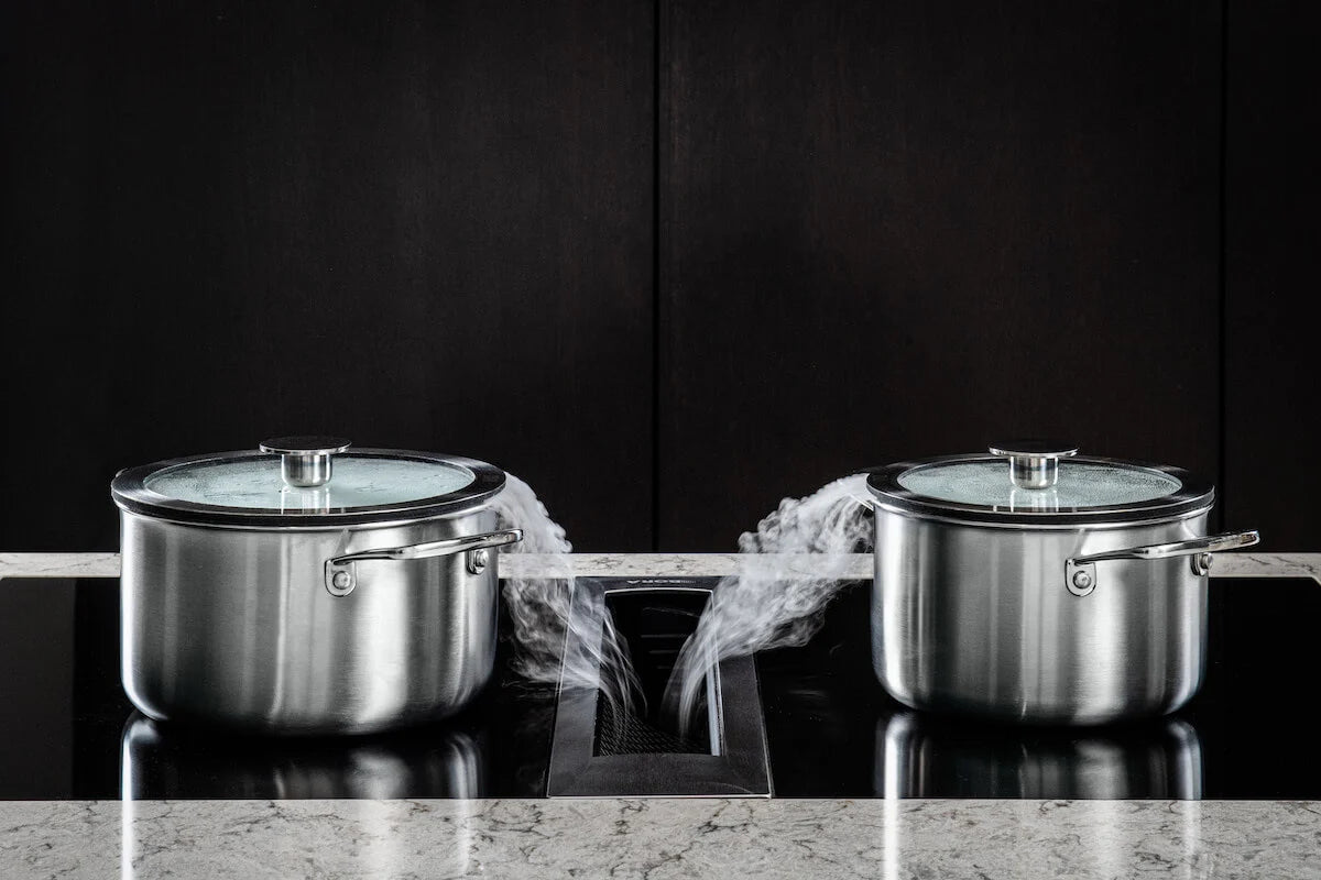 DUCQ Downdraft pannenset - 6 delig - Met gratis set panbeschermers