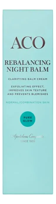 ACO Pure Glow Rebalancing Night Balm - 50 ml.
