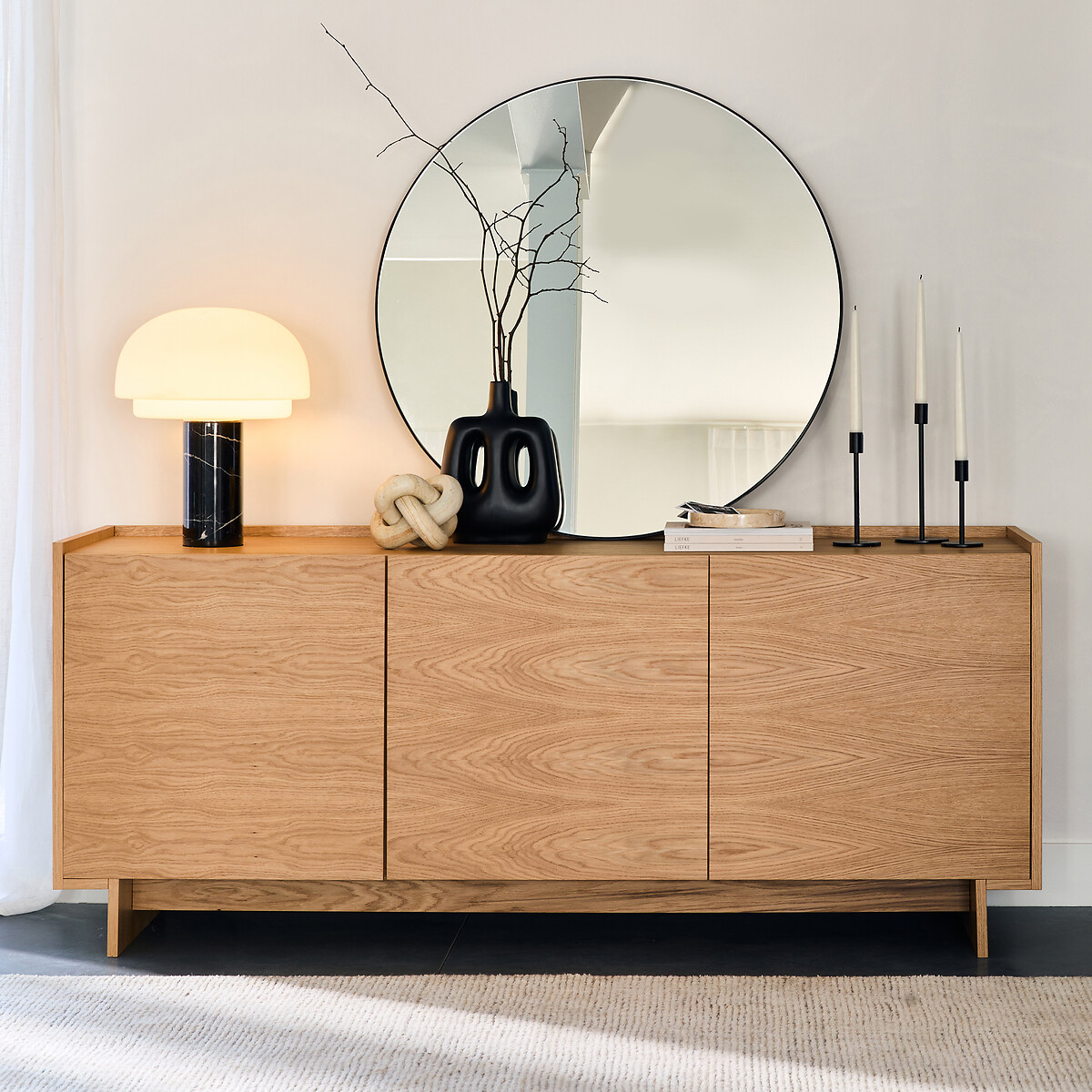 LA REDOUTE INTERIORS<br>Aparador em folheado de carvalho, Denho
