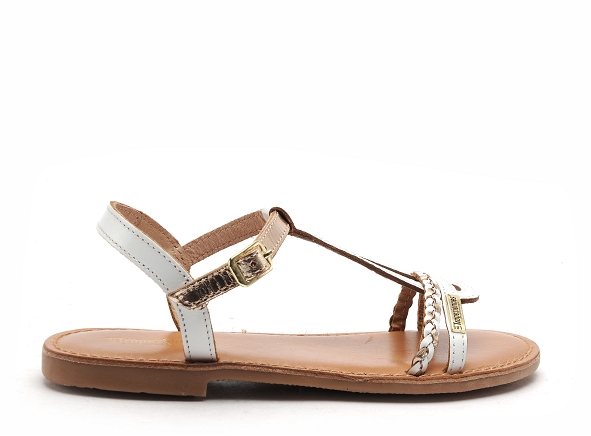Les tropeziennes nu pieds enfant badou e blanc
