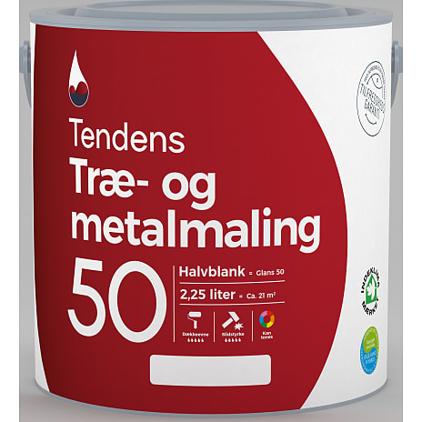 Tendens træ- og metalmaling halvblank 50 2.25 liter
