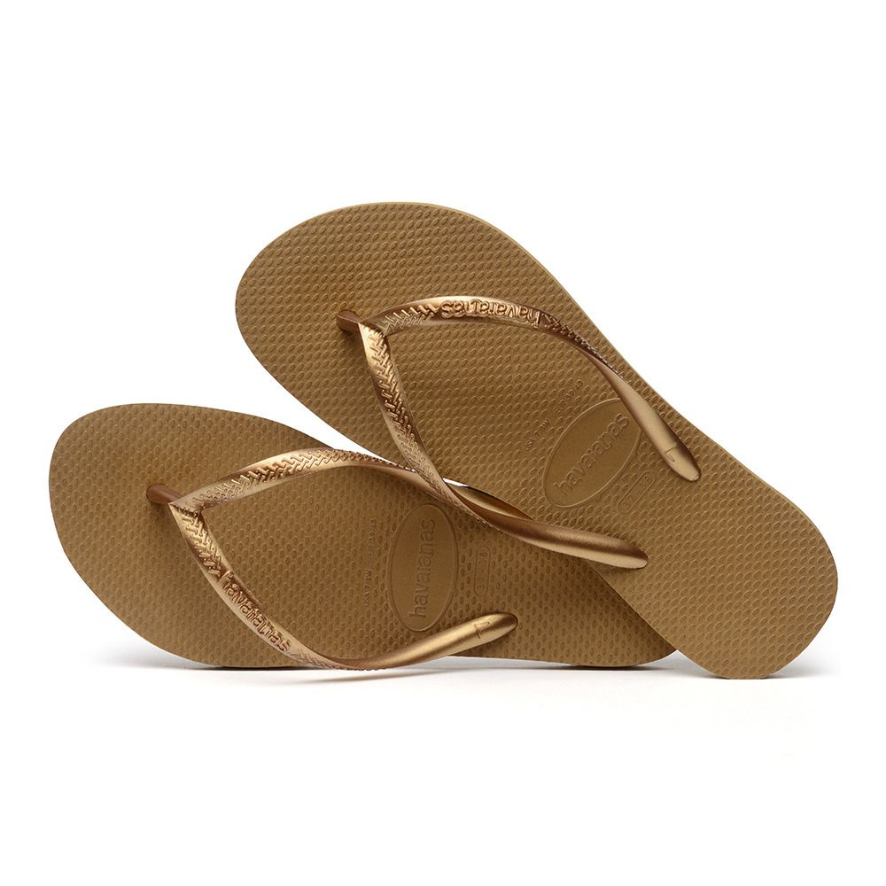 Havaianas SLIM BRONZE - Tongs Femme bronze