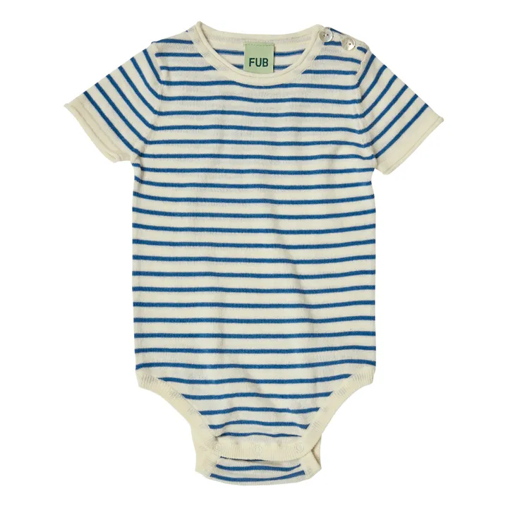 FUB Body Maille Extra Fine Marinière Coton Bio | Bleu