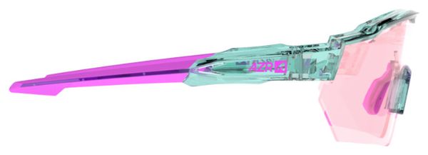 Lunettes AZR Kromic Race RX Crystal Turquoise Verni / Rose Photochromique