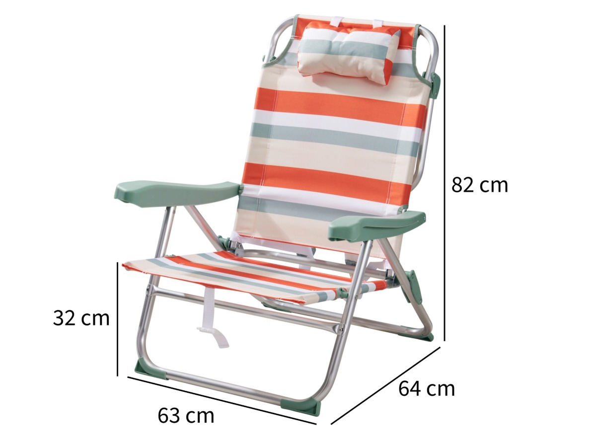 HEM strandset 3-delig met strandstoel, ligbed en koeltas - Orange