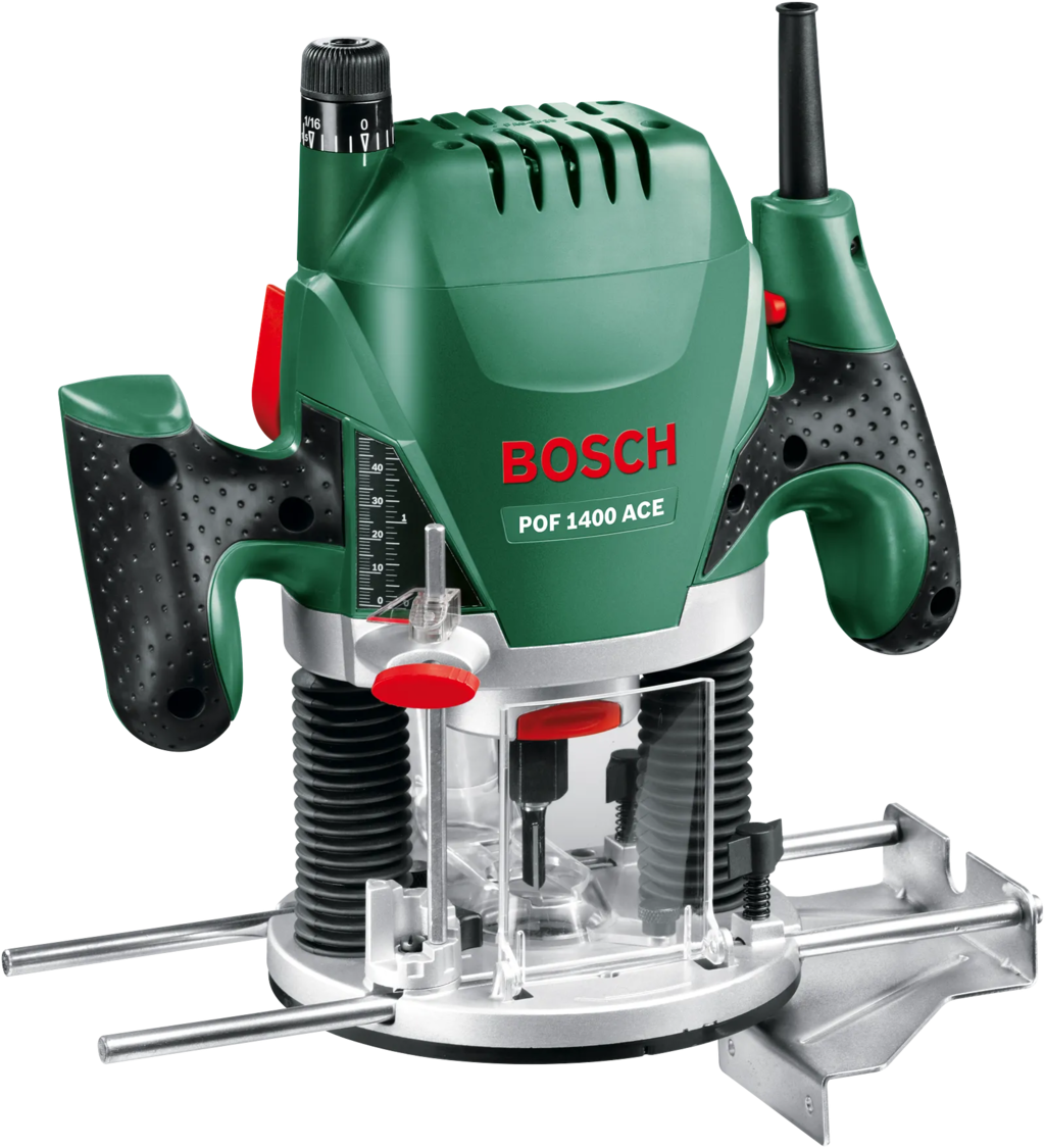 Bosch Home & Garden  Oberfräse POF 1400 ACE    Elektrische Oberfräse mit ausgezeichneter Präzision bei Holzarbeiten