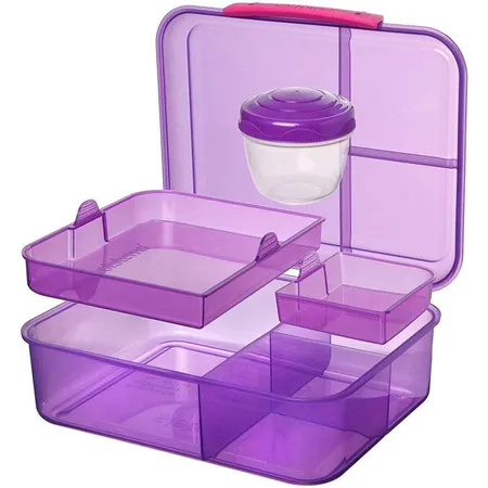 Sistema Bento Lunch Box mit Obst/Joghurt Topf, 1,65 Liter, 1 Stück, sortiert