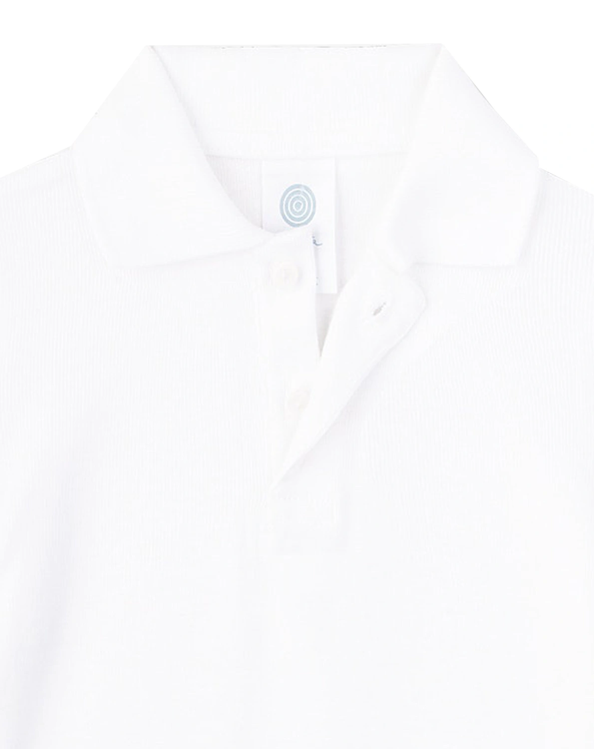 Langarm-Body BASIC mit Polokragen in white