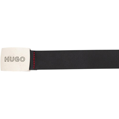 BOSS - Cinturón De Cuero Gro Negro