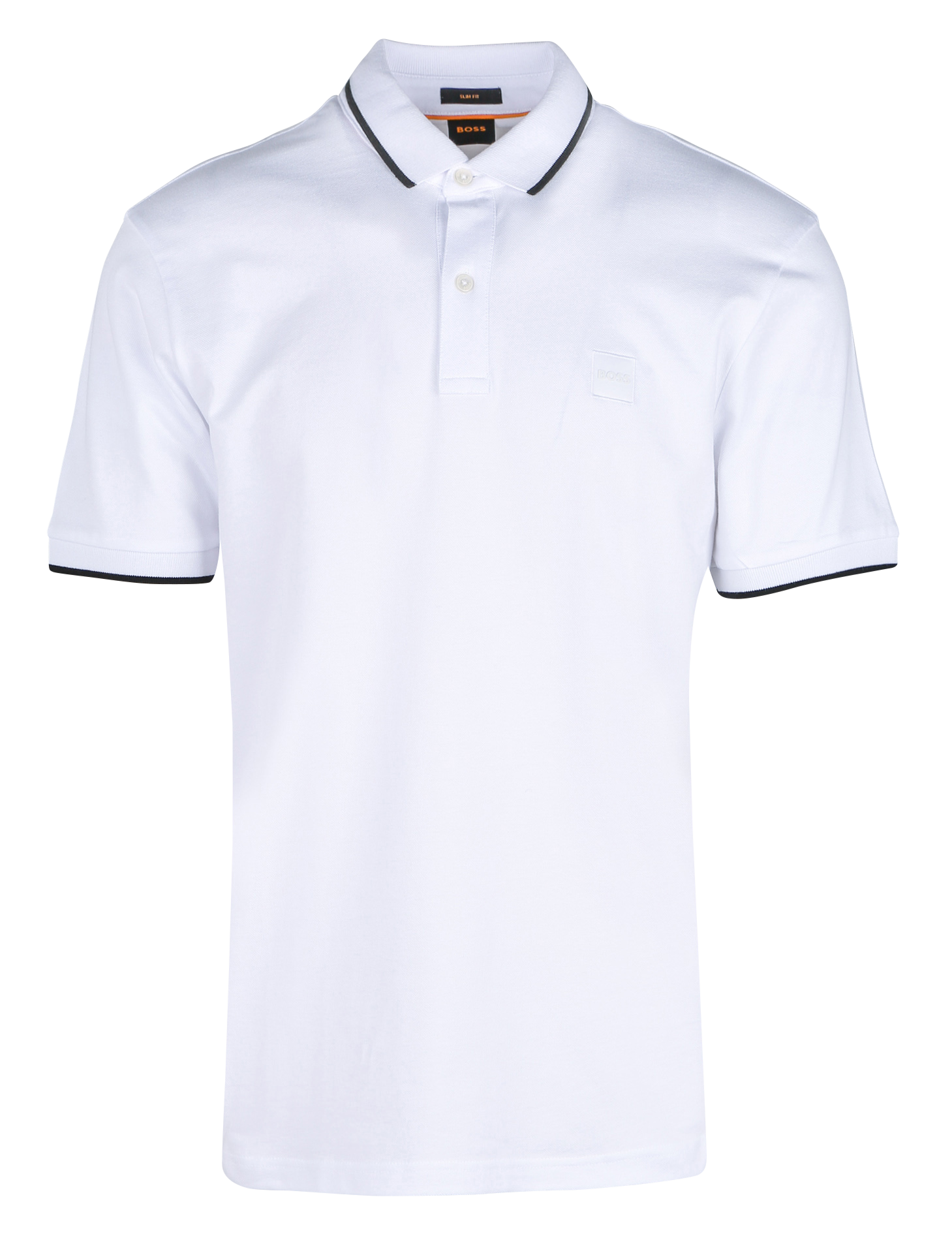 Polo slim-fit en coton stretch | Blanc
