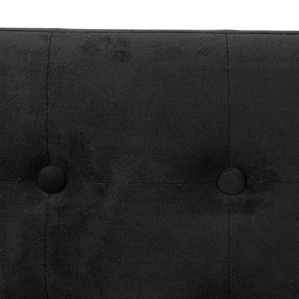 Atmosphera Poef/hocker - opbergbox - zwart - PU/MDF - 76 x 38 cm