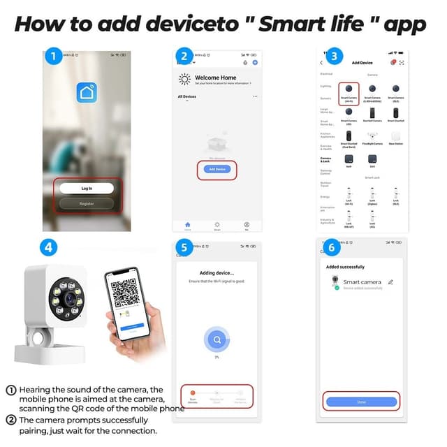 Smart Home Security Human Monitor 1080 HD trådløst WiFi-kamera