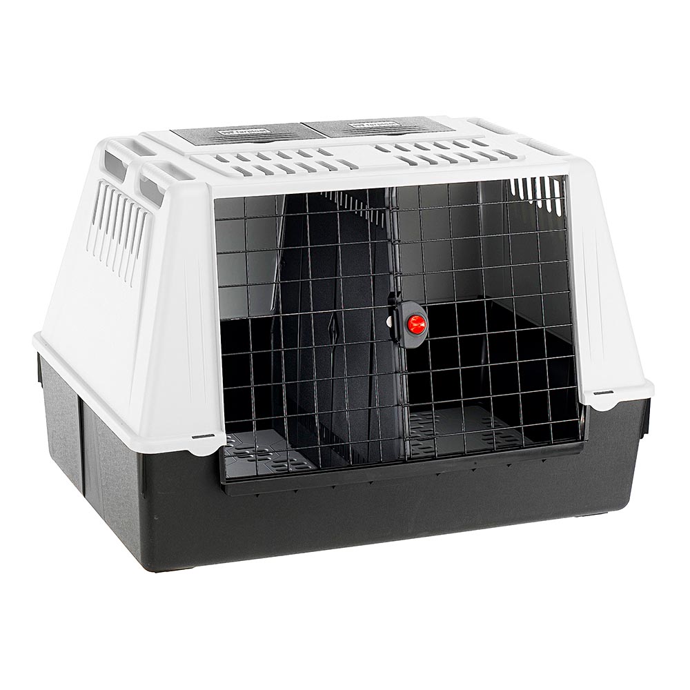 Transport chiens pour voiture atlas car 100, grilles d'aération, compartiments de rangement, tapis drainant