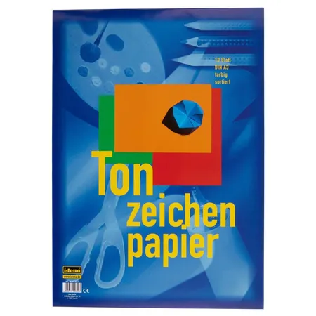 Idena Tonzeichenpapier A3, 10 Blatt sort.