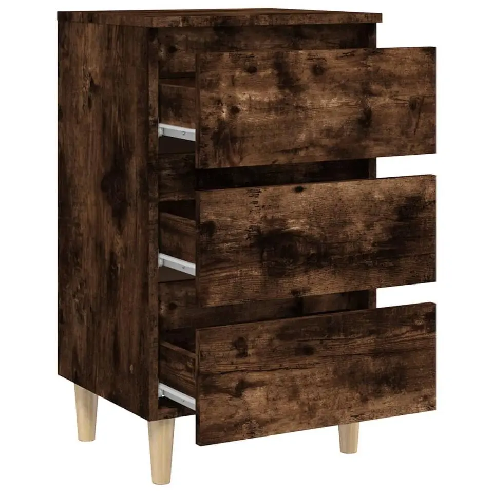 vidaXL - Nachtkastje - Bruin - Bewerkt hout