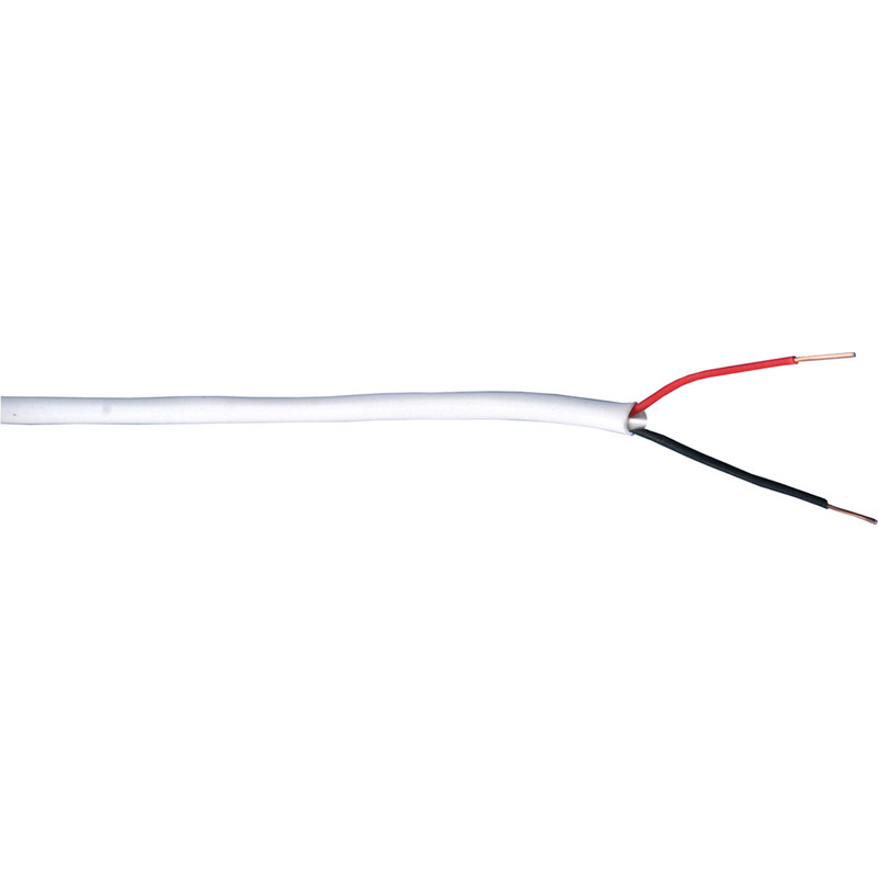 Signaalkabel rond 20m 2x0,5mm² Wit