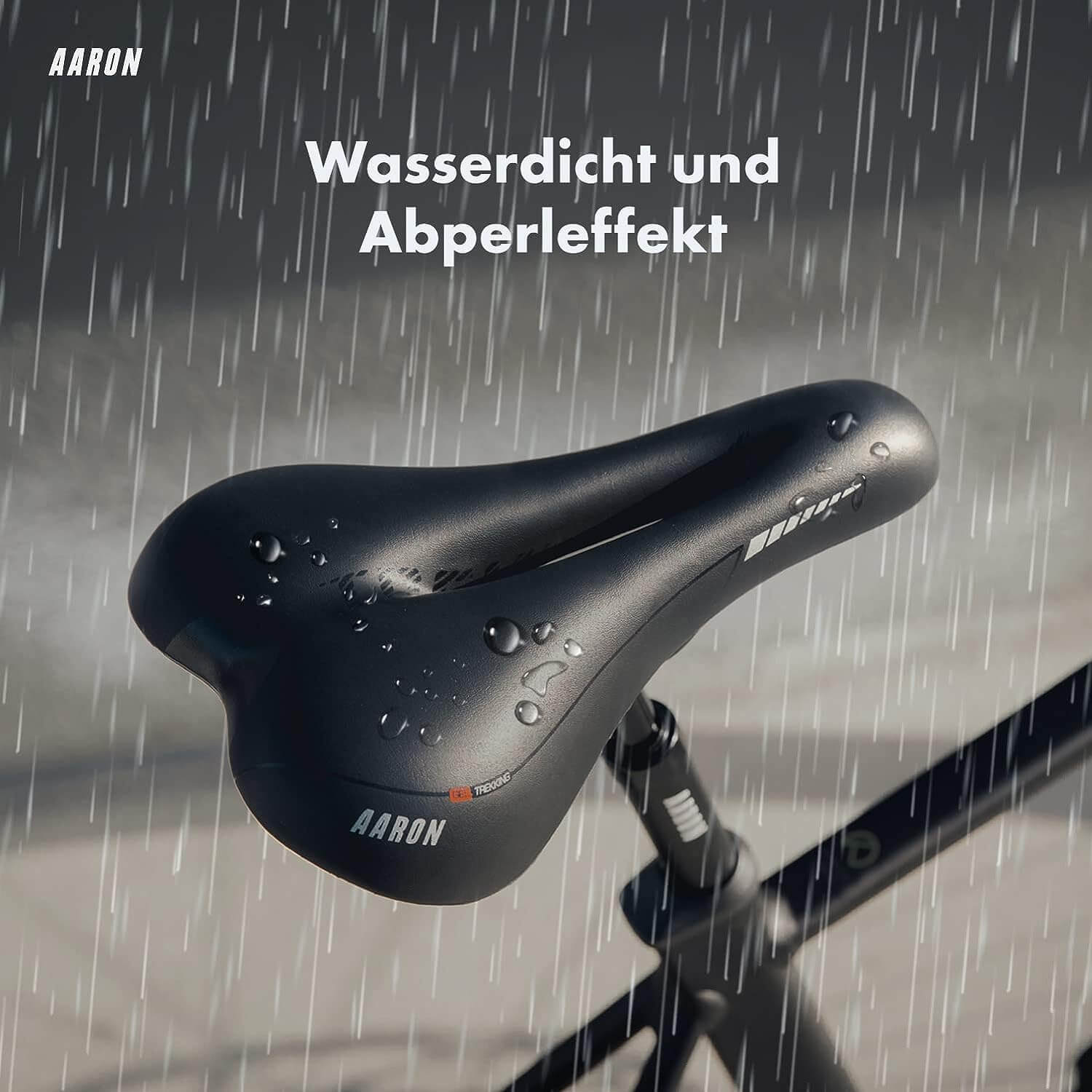 AARON Trekking ergonomischer Fahrradsattel Unisex für Trekkingrad, Mountainbike, Stadtrad, E-Bike