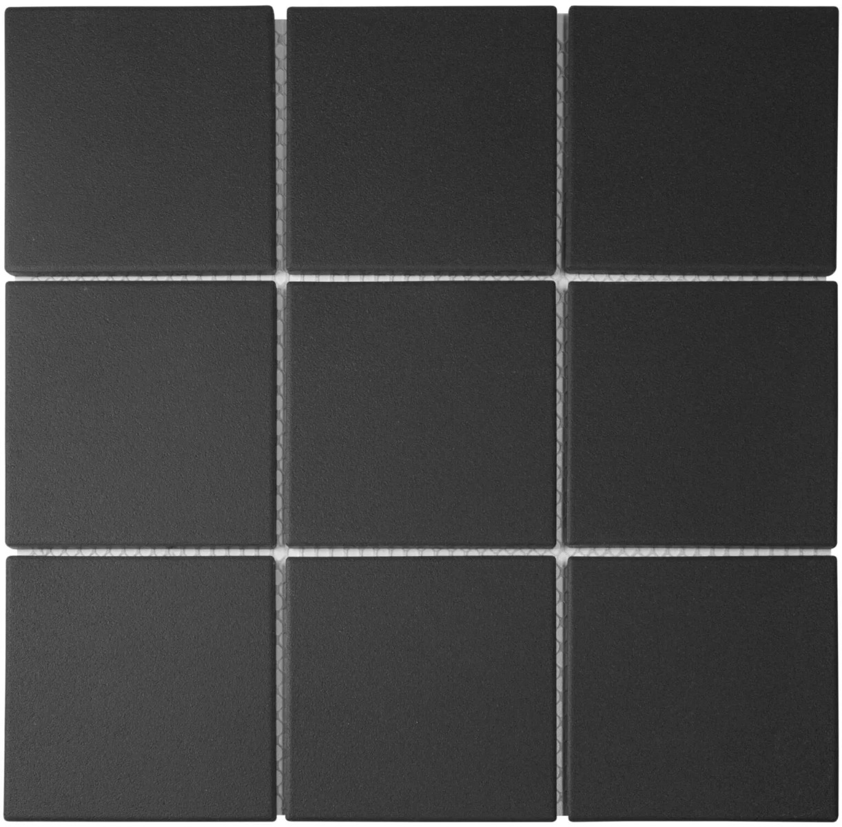 The Mosaic Factory London vierkante mozaïek tegels 95x95 zwart mat