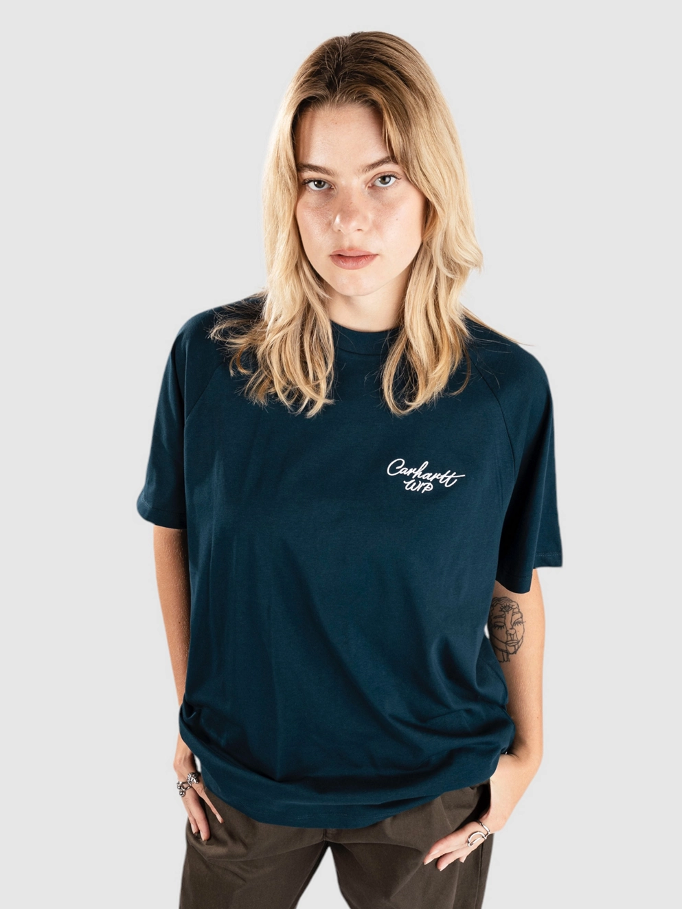 Carhartt WIP Signature T-Shirt duck blue/white