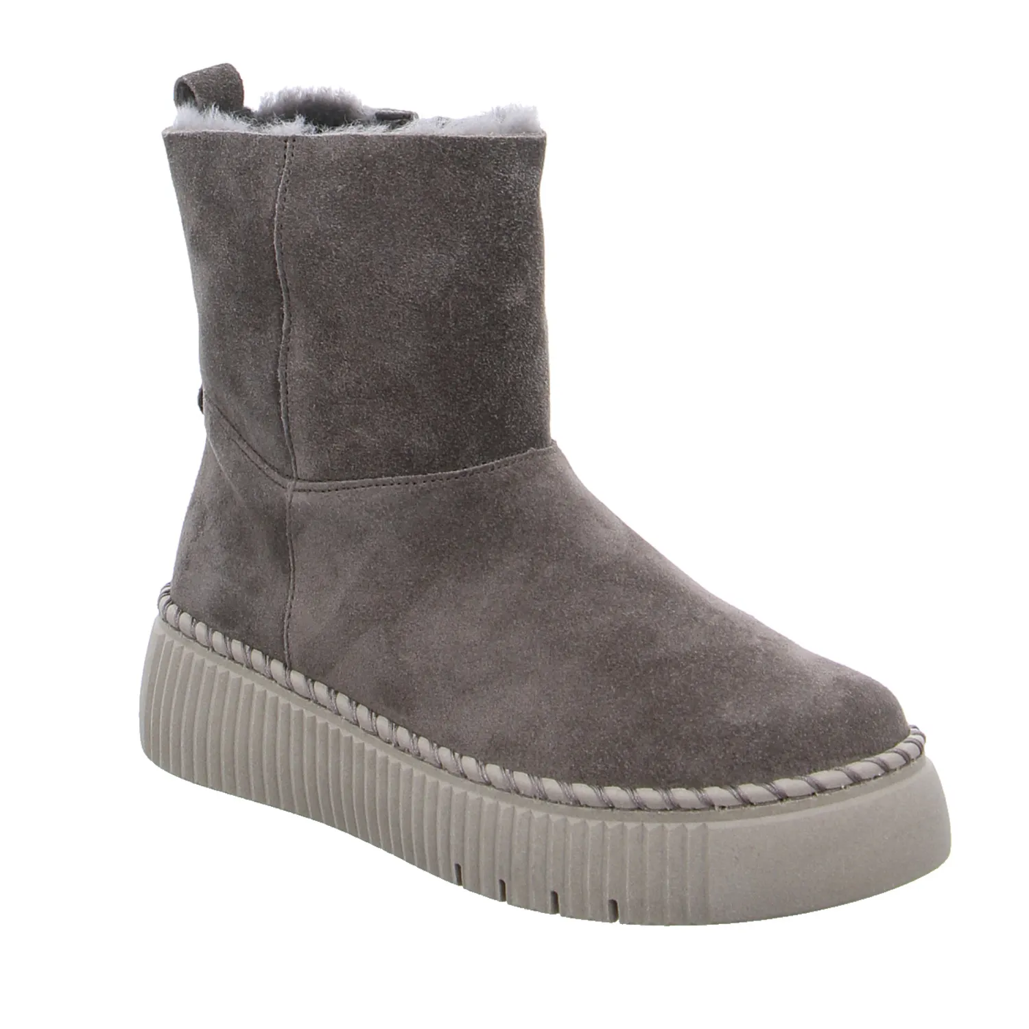 GABOR Boot Grau Leder