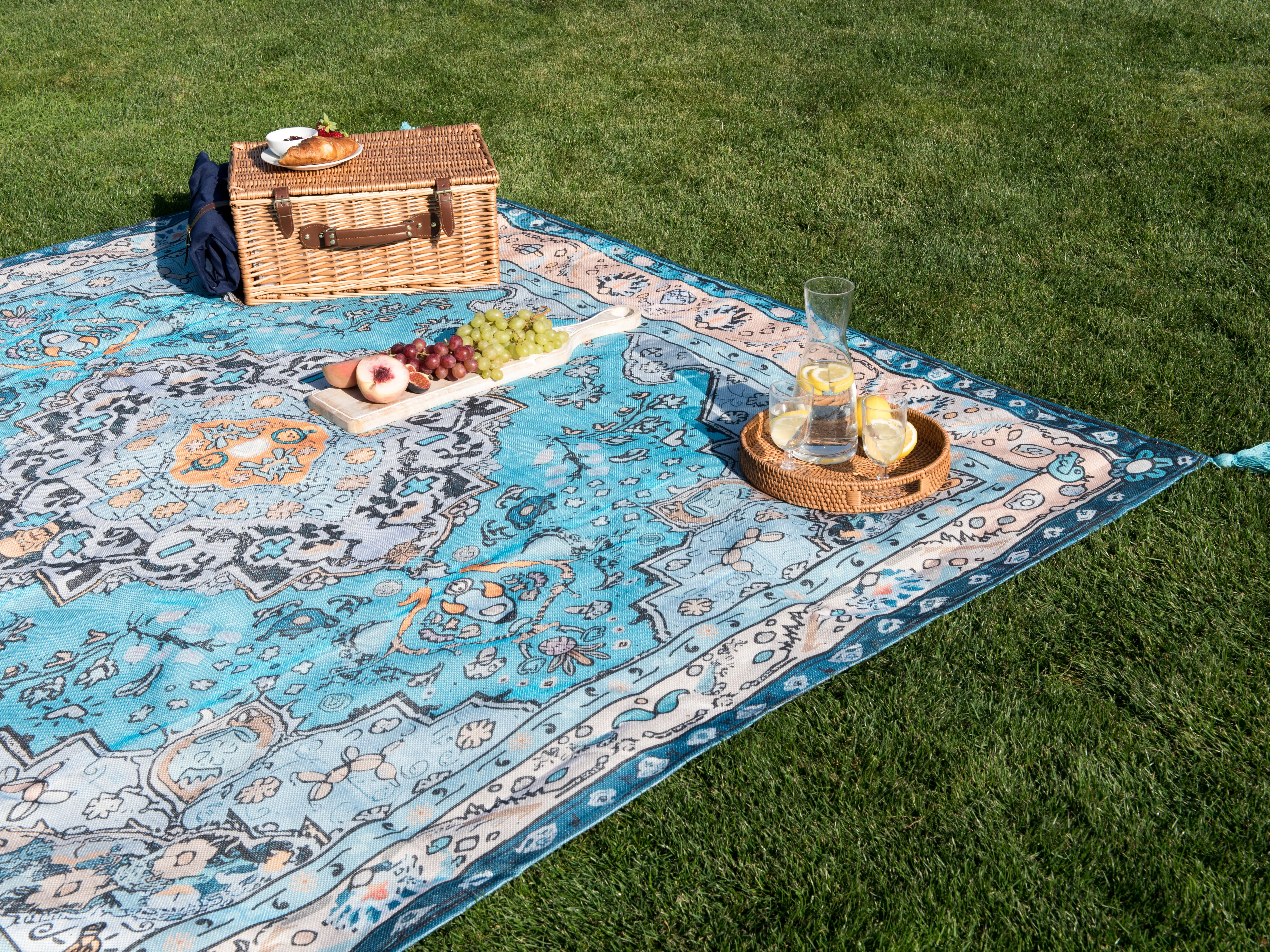 Picknickkleed KOTLA 200 x 200 cm Blauw