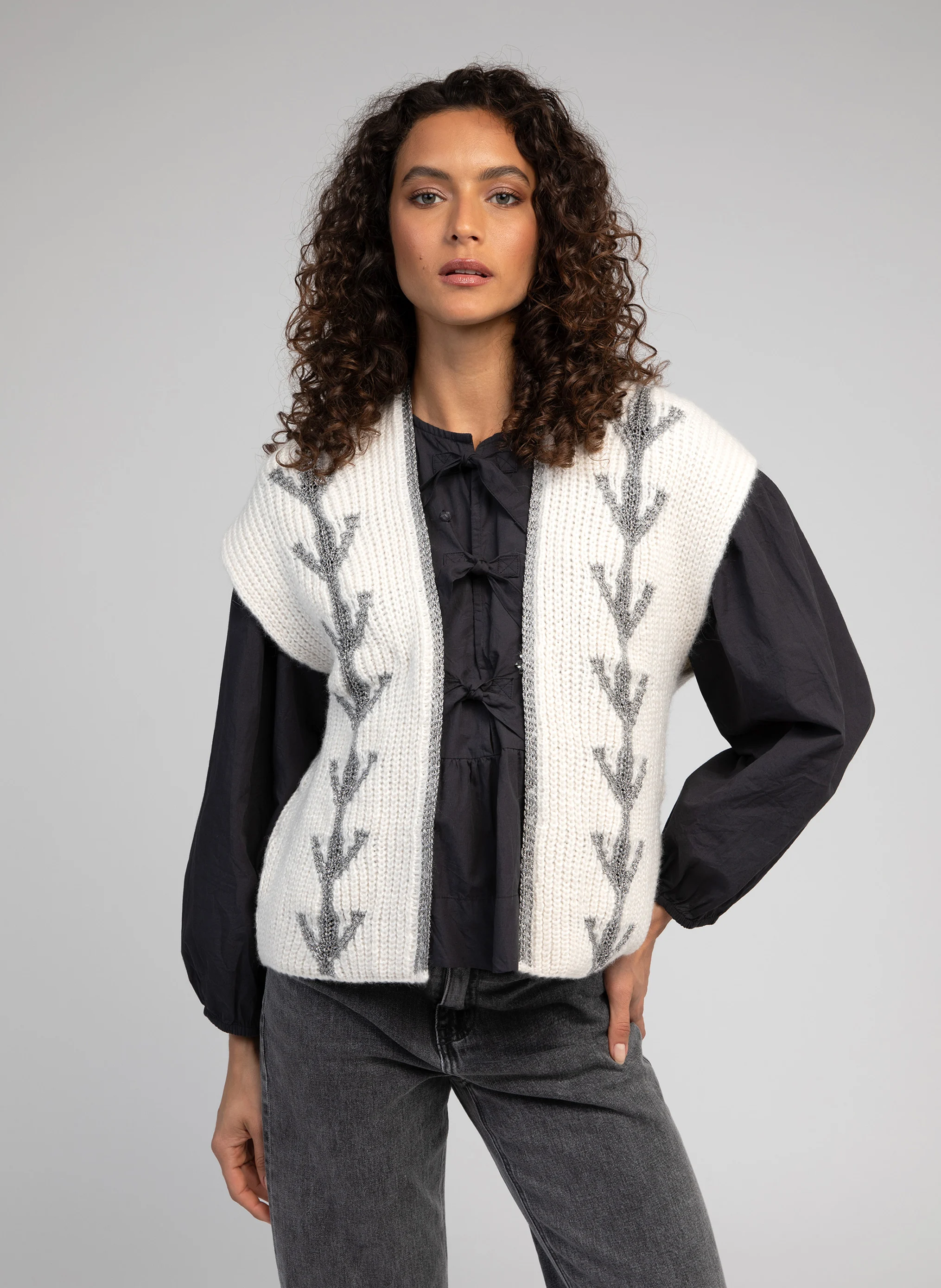 LADAKINI - Gilet jacquard| Noir