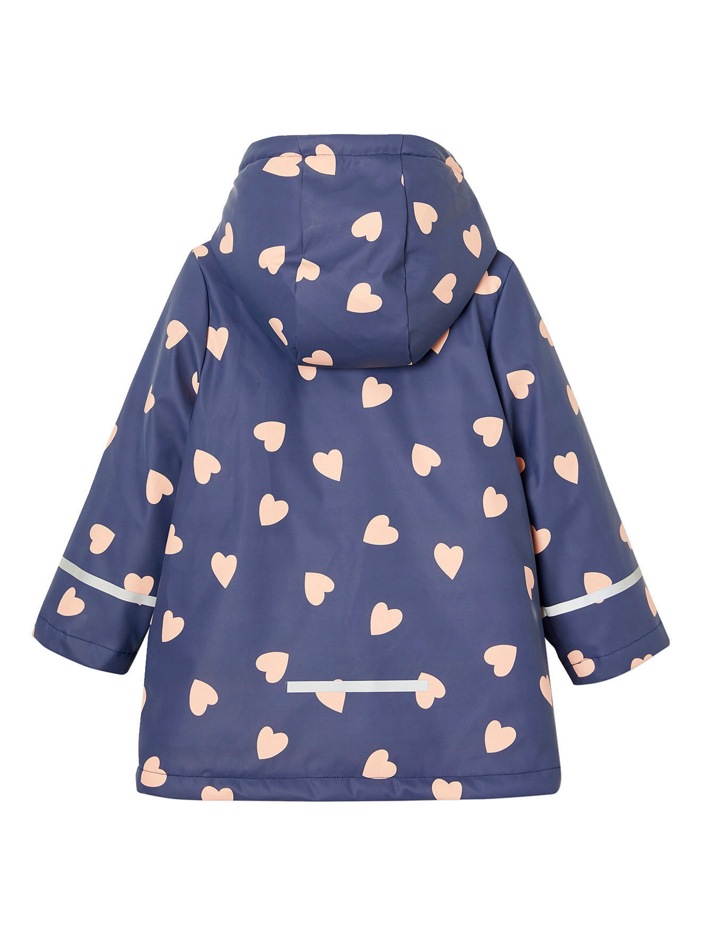 Vertbaudet Mädchen Regenjacke mit Kapuze & Teddyfleece-Futter indigo-blau