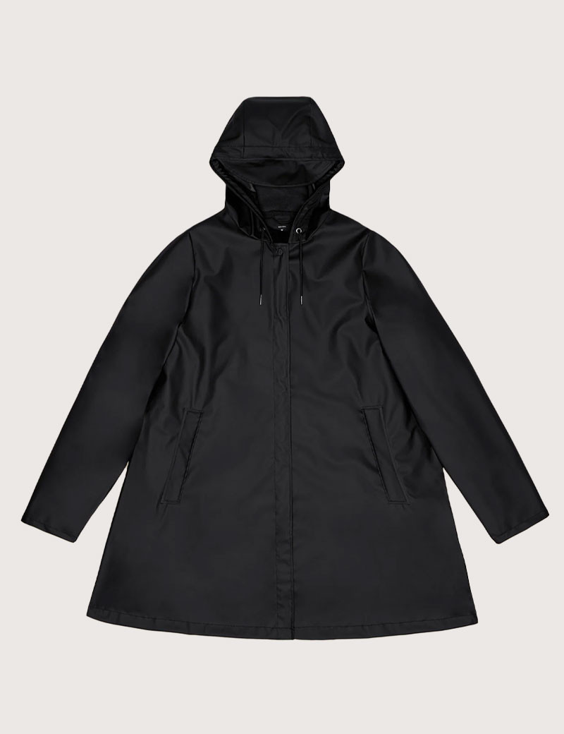 RAINS VESTE FEMME A-LINE  W3 NOIR