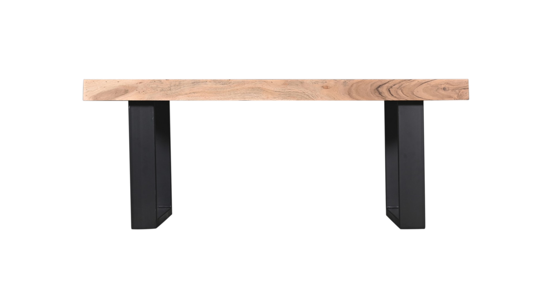 Couchtisch LUANDA 110 x 60 cm Massivholz Akazie natur/schwarz