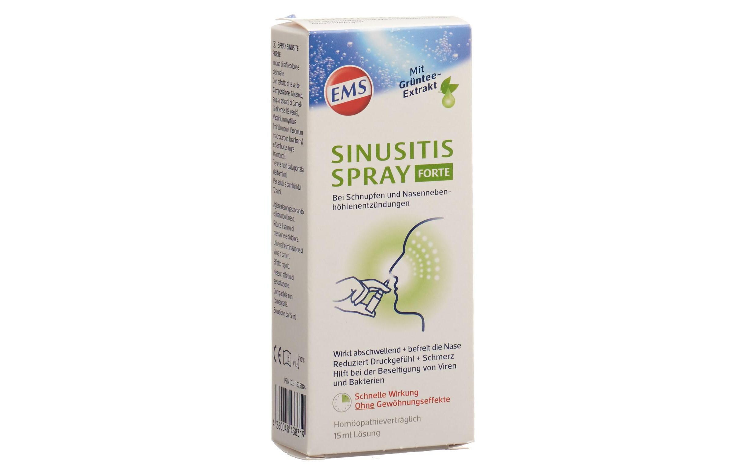 Nasenspray Sinusitis Forte 15 mlNatürlicher Nasenspray bei Schnupfen und Erkältung