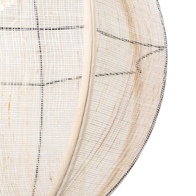 Oosterse hanglamp bruin stof 46 cm - Rob