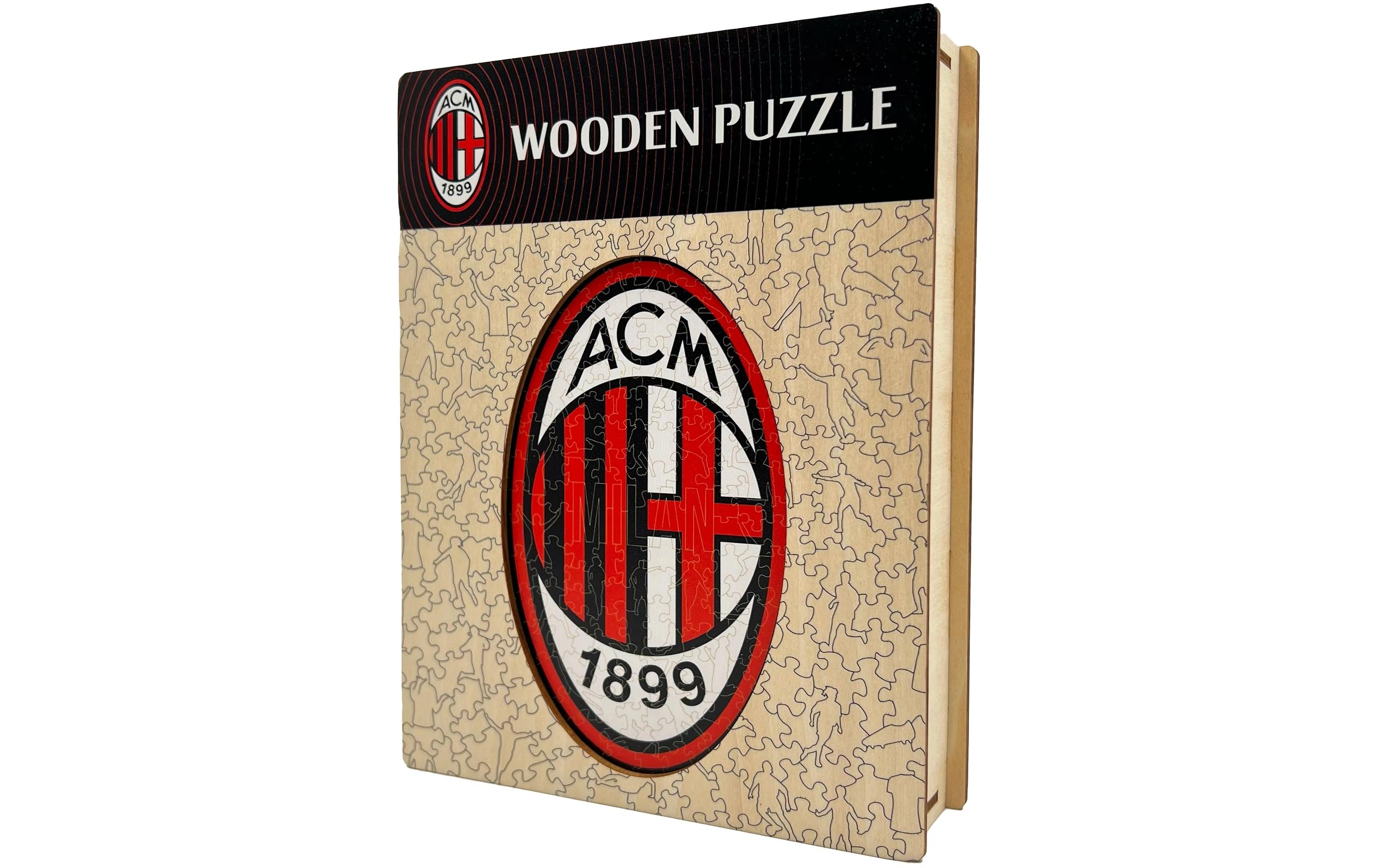 Holz-Puzzle AC Milan – LogoPuzzle Logo Milan